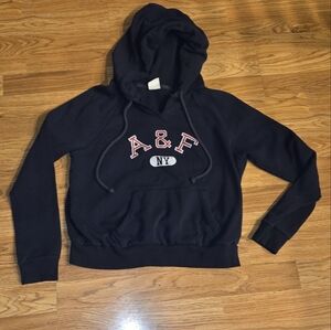 A&F Navy Hoodie with Logo